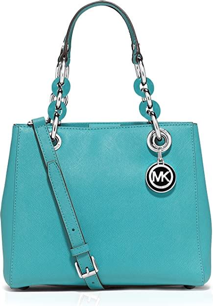 Michael Kors Cynthia Small North South Satchel (Tile Blue)